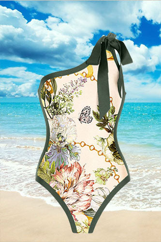 Single Strap Bow Swimsuit