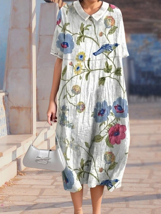 New Bright Floral Print Women's Top and Dress