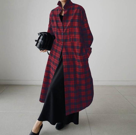 Elegant Vintage Plaid Dress