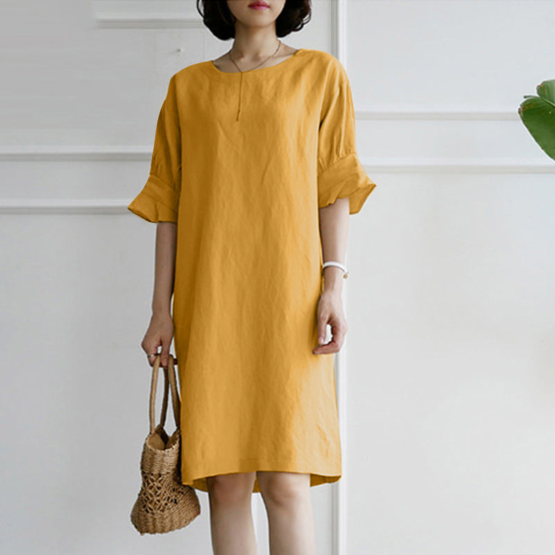 Ladies Casual Round Neck Dress