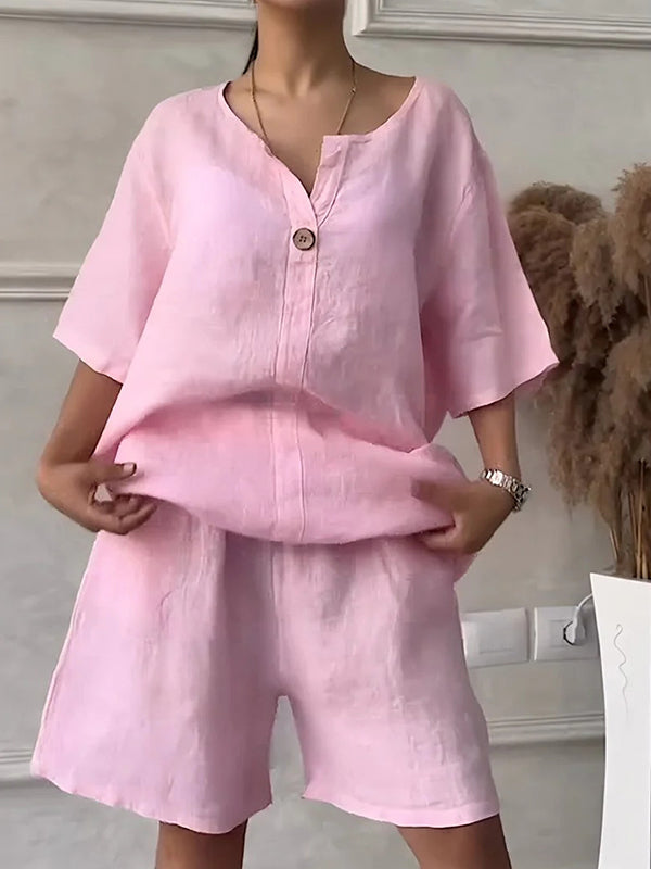 Beautiful Refreshing And Simple Women'S Two-Piece Set