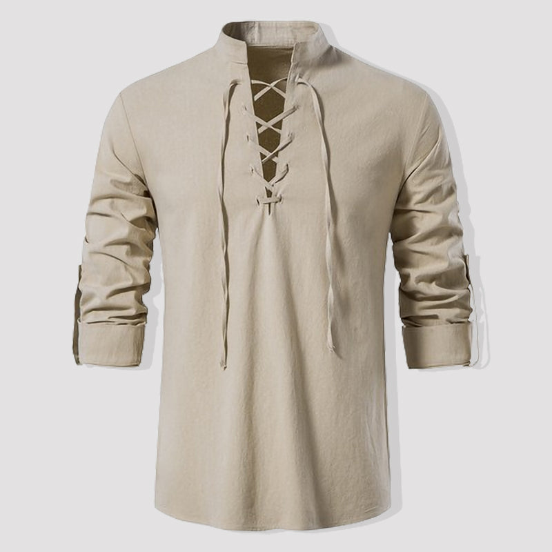 Hippie Casual Stand Collar Shirt