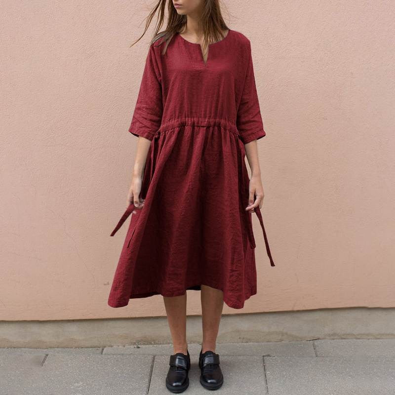 Casual Strappy V-neck Dress