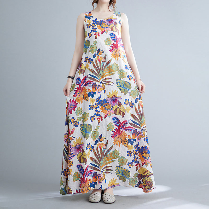 Printed Sleeveless Women’s Dress