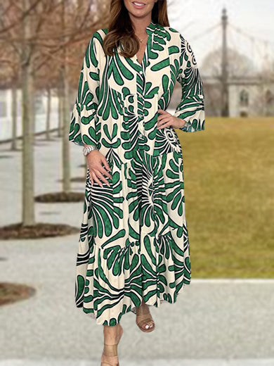 Elegant Unique Print Beautiful Ladies Dress