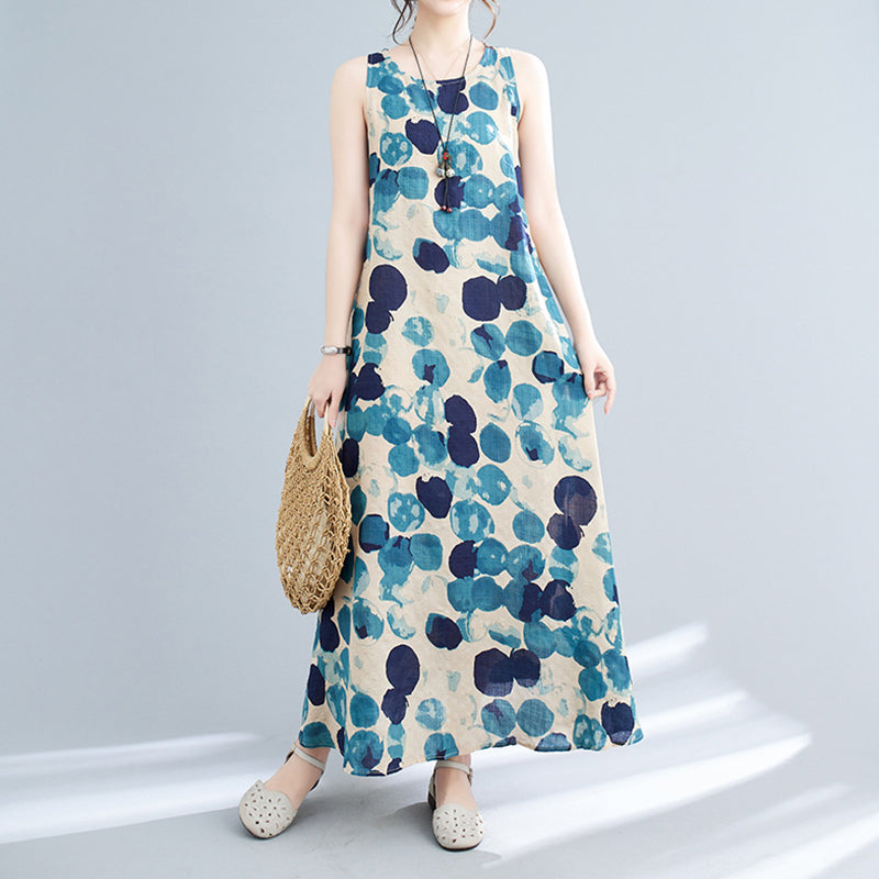 Printed Sleeveless Women’s Dress