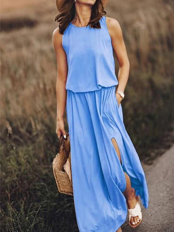 Round Neck Sleeveless Dress