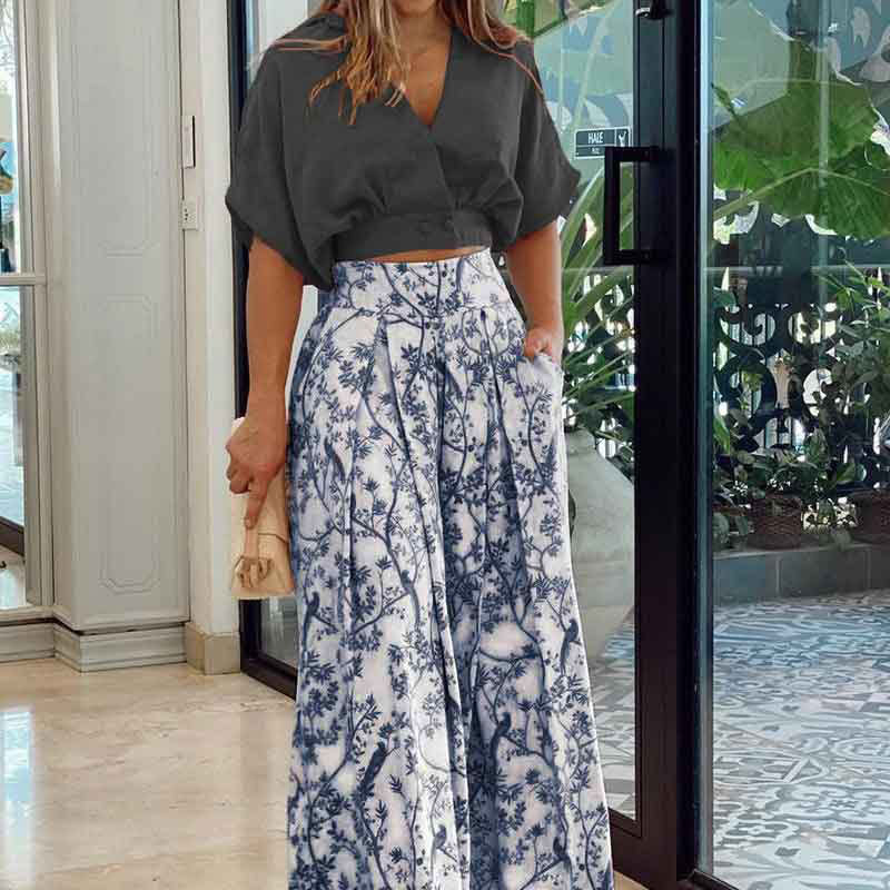 Fashion Printed Women's Two-Piece Set