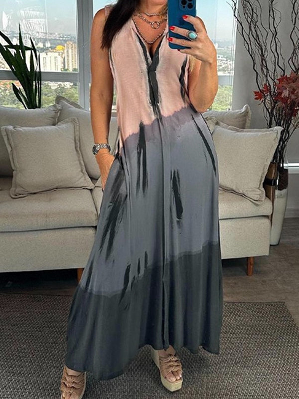 Versatile Fashionable Color-Block Women's Dress