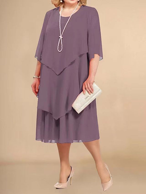 Fashion Folding Plus Size Women's Dress