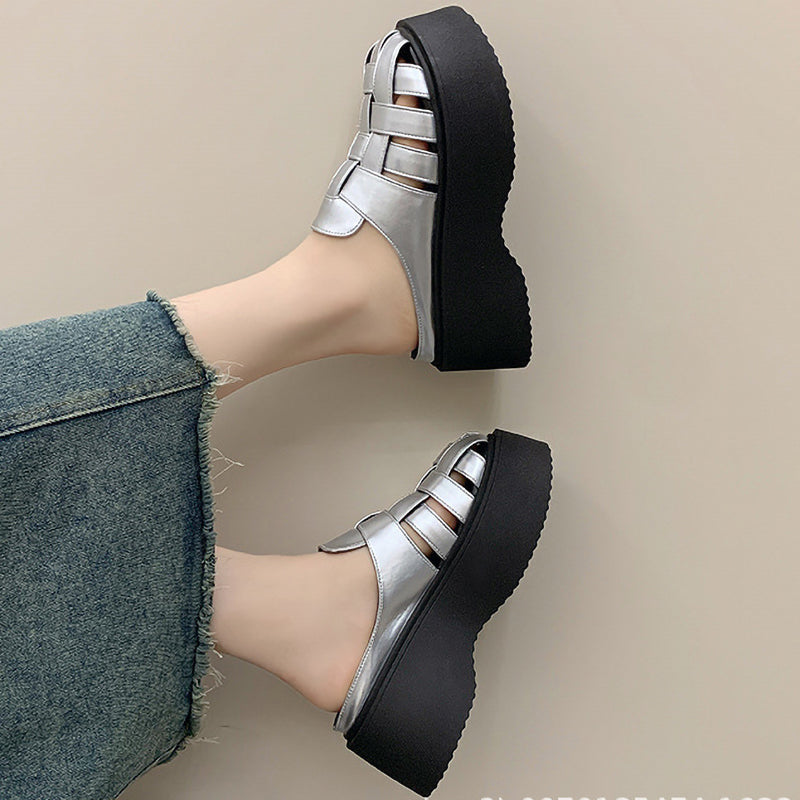 Braided Round Toe Soft Bottom Thick Sole Women'S Slippers