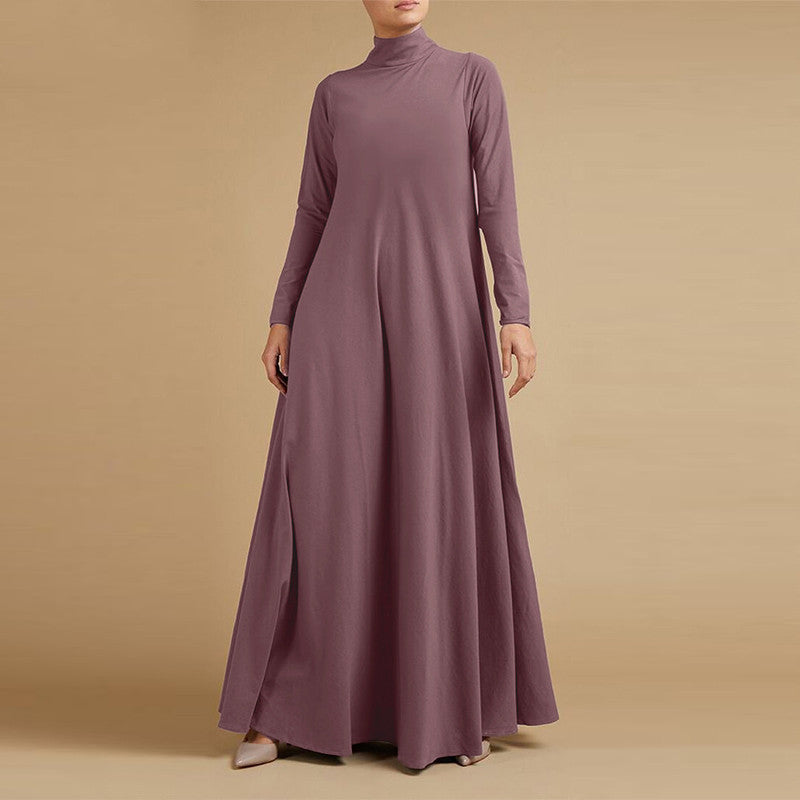 Elegant Long Sleeve Turtleneck Dress