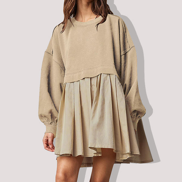 Women's Square Neck Puff Sleeve Dress