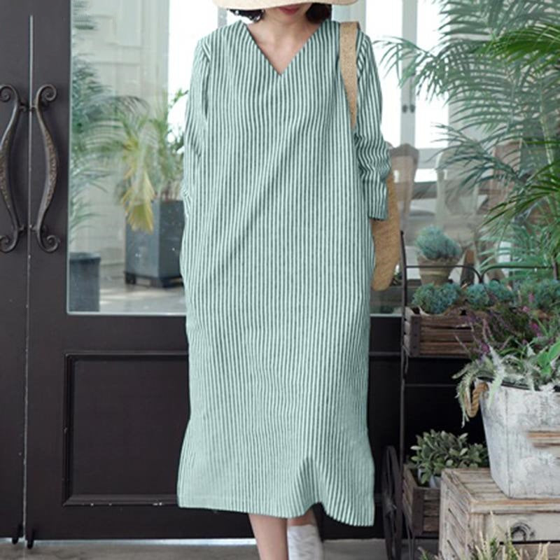 Elegant Striped Women's Dress