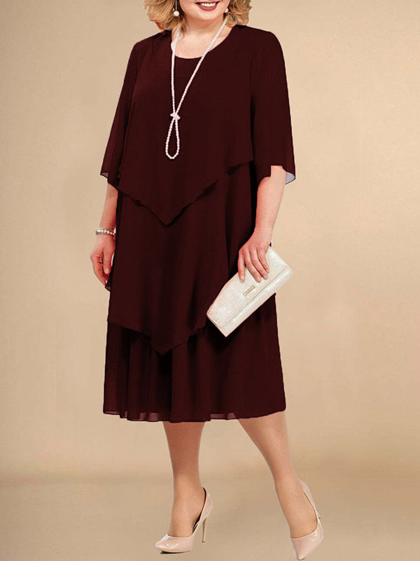 Fashion Folding Plus Size Women's Dress