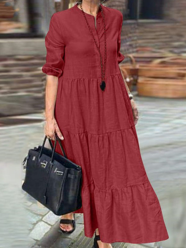 New Casual Comfort Pleated Women's Dress