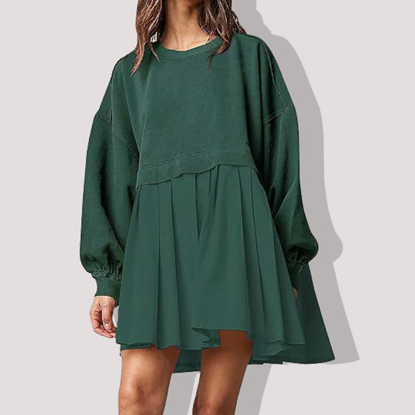 Women's Square Neck Puff Sleeve Dress