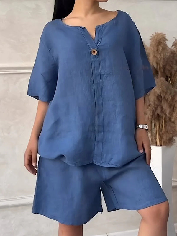 Beautiful Refreshing And Simple Women'S Two-Piece Set