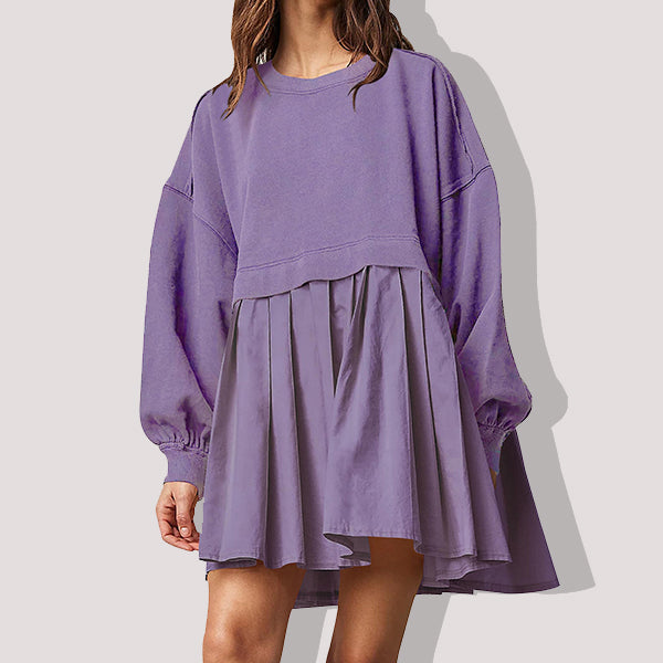 Women's Square Neck Puff Sleeve Dress