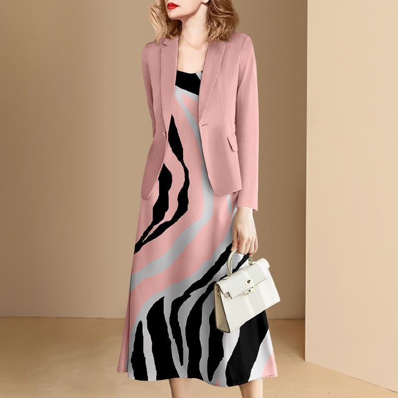 Romantic Water Print Suit