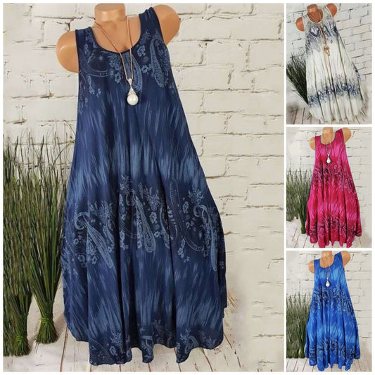 Round Neck Print Dress