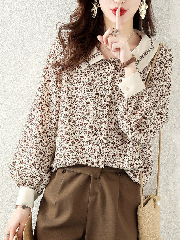 New Fashion Design Loose Floral Shirt