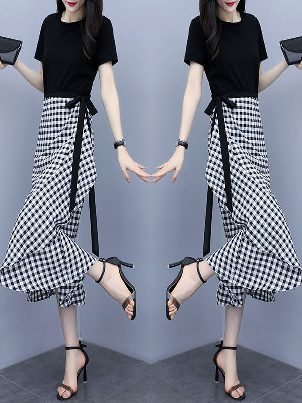 New Fashionable Top And Bottom Skirt Suit