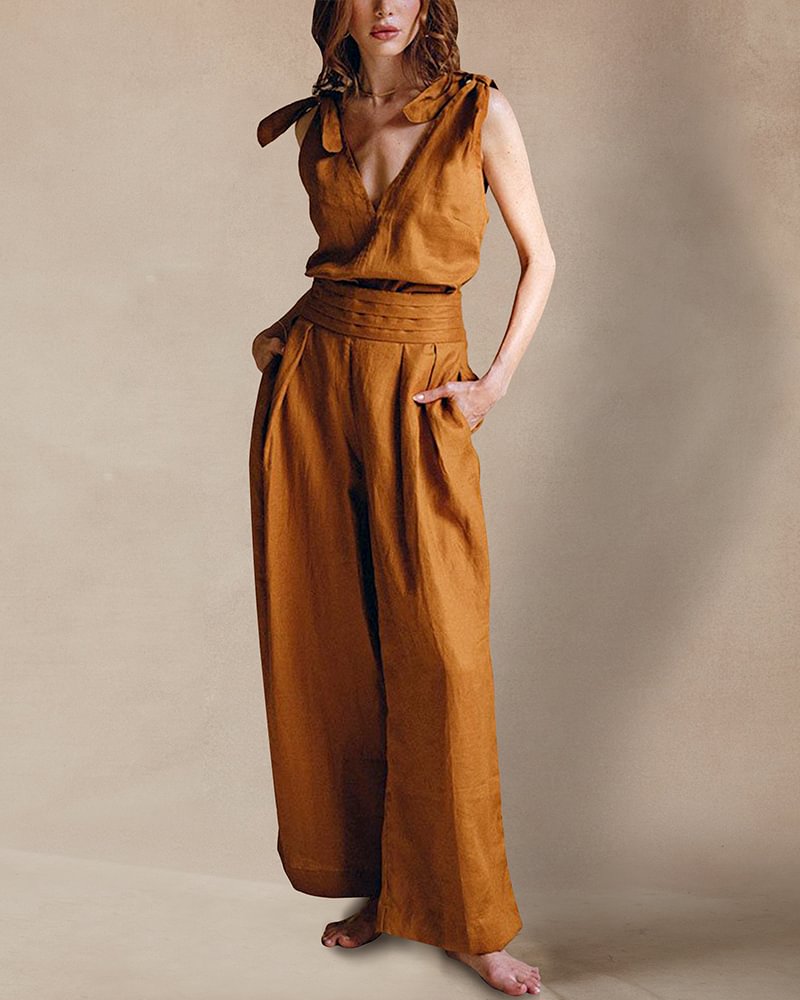 Minimalist Chic Cotton Linen Two Piece