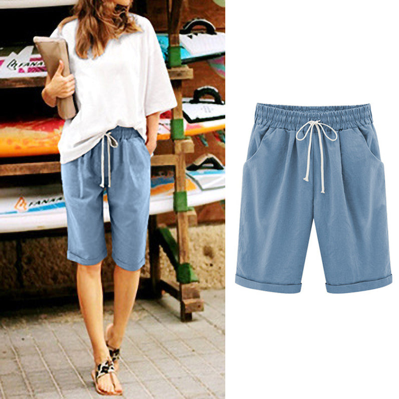 Casual Solid Color Women'S Shorts