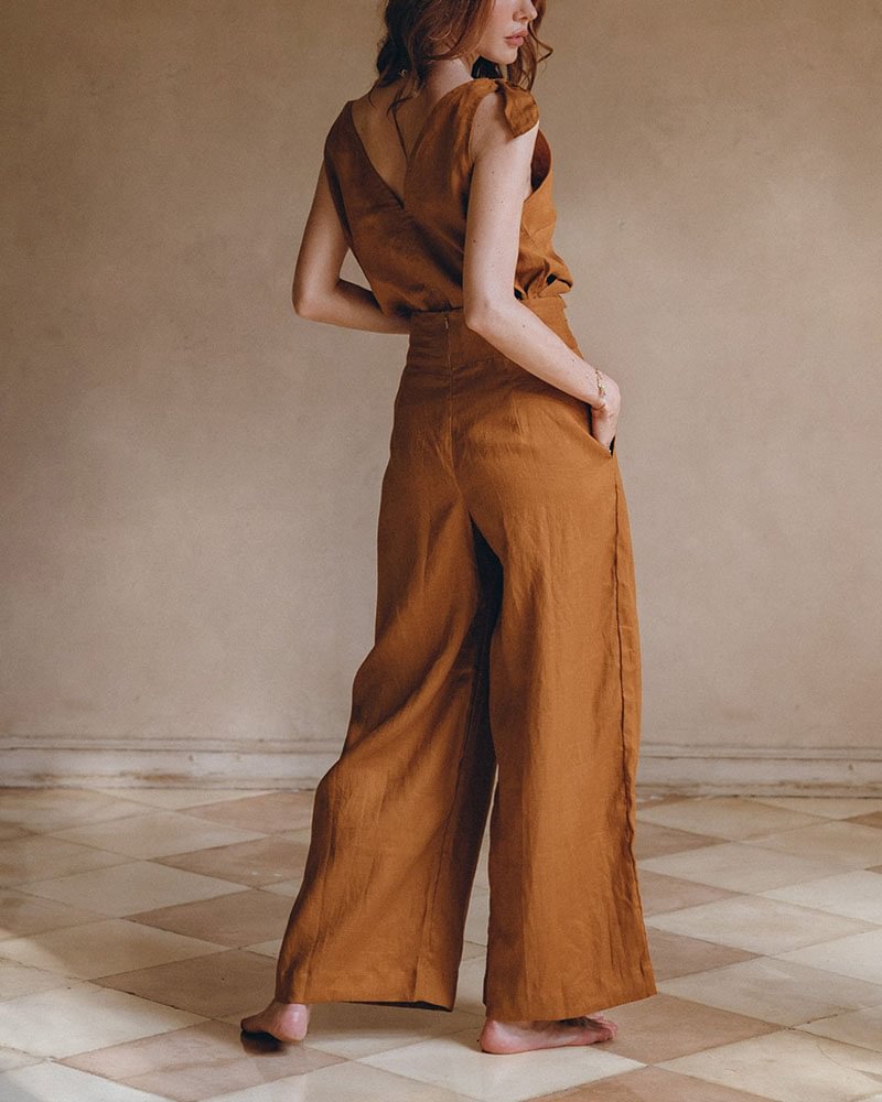 Minimalist Chic Cotton Linen Two Piece