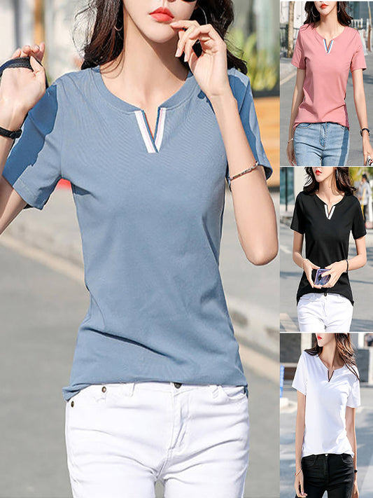 New V-Neck Casual Versatile T-Shirt