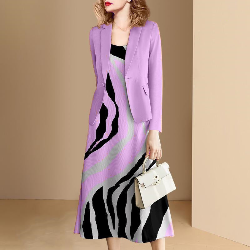 Romantic Water Print Suit