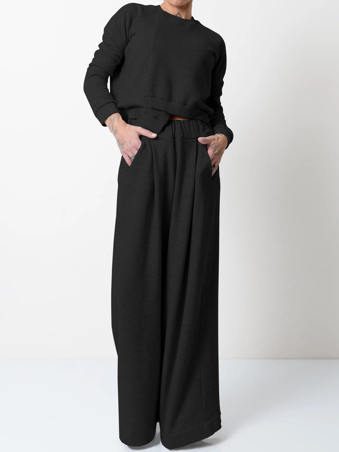 Fashion Wide Leg Casual Suit
