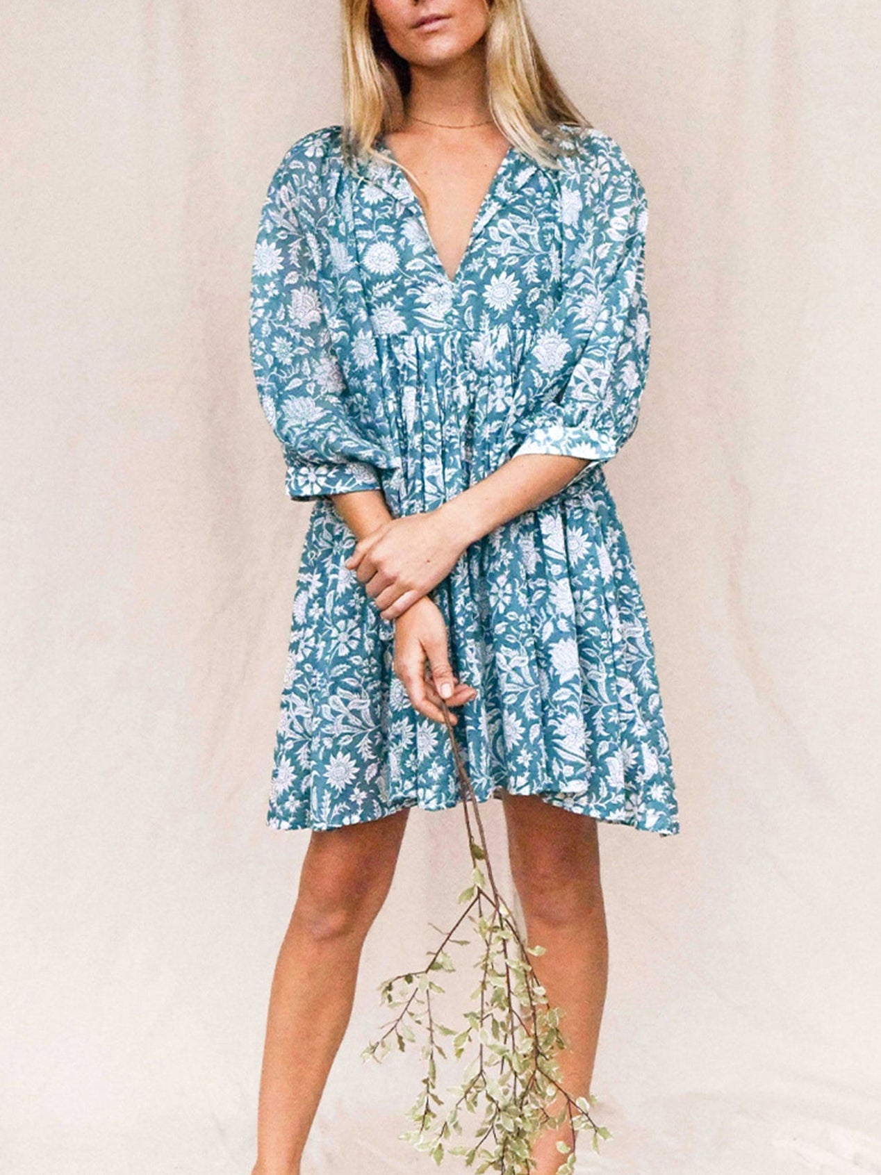 Trendy Floral Rope Dress