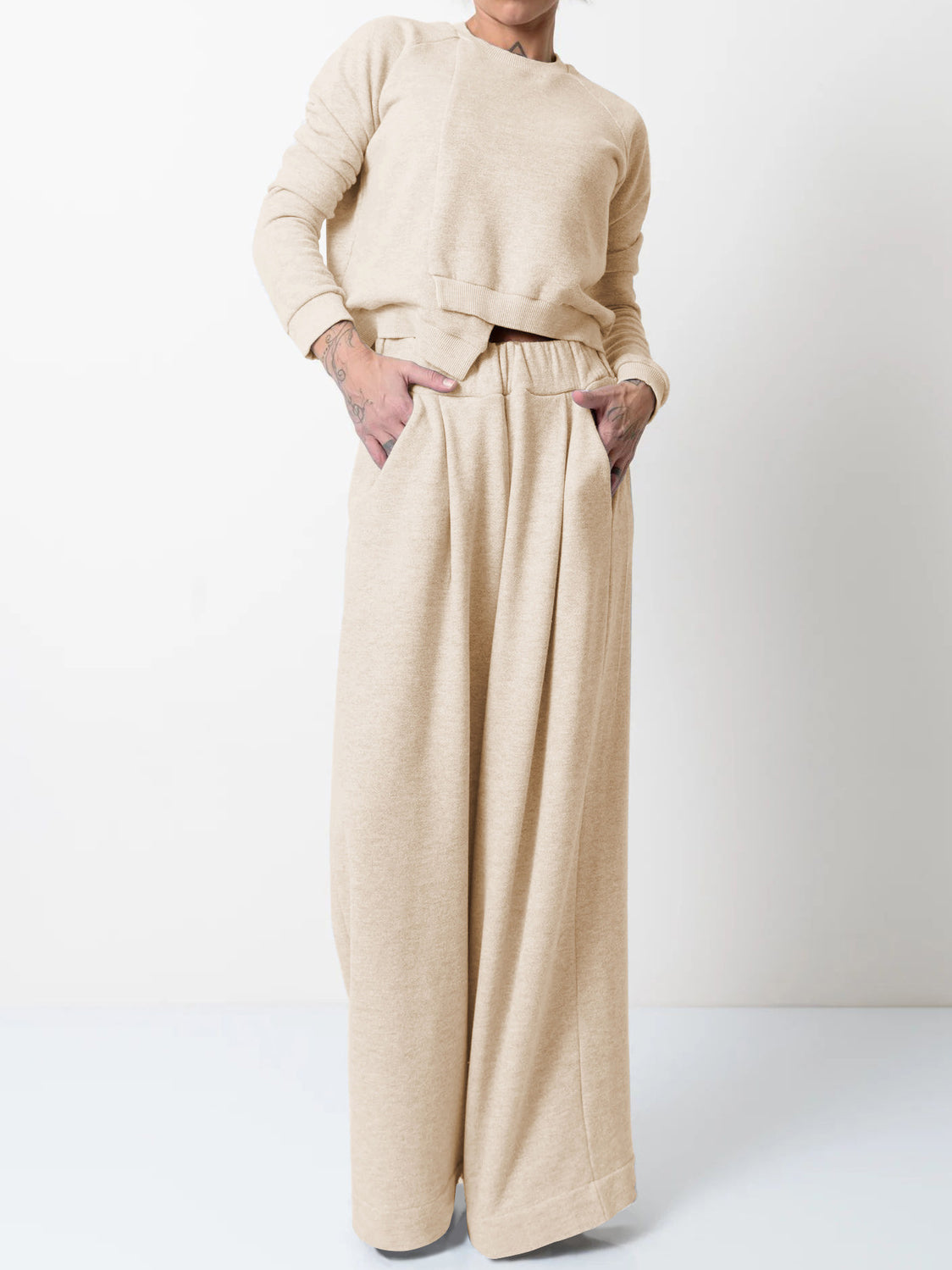 Fashion Wide Leg Casual Suit
