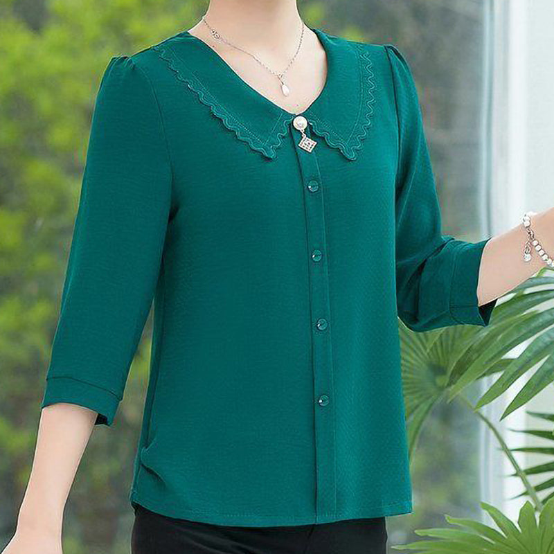 Lace Neck Ladies Top