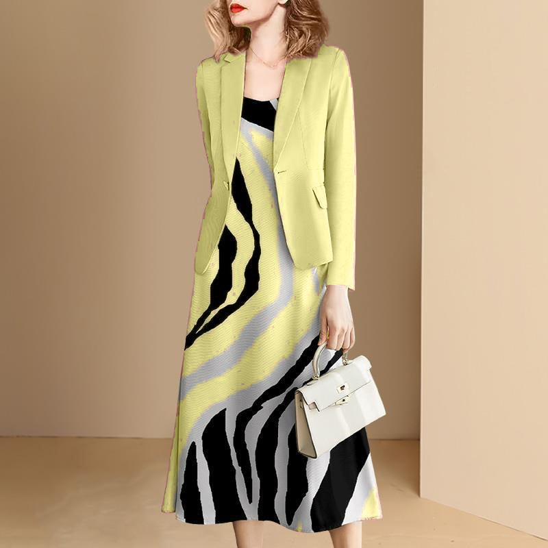 Romantic Water Print Suit