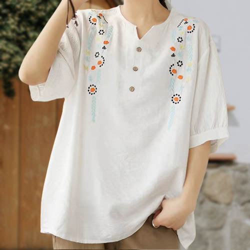 Cute Embroidered Ladies Top