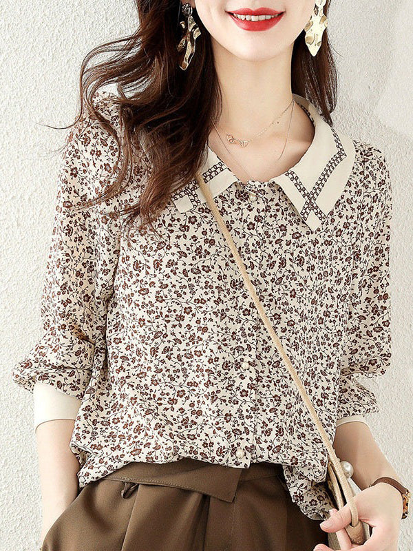 New Fashion Design Loose Floral Shirt