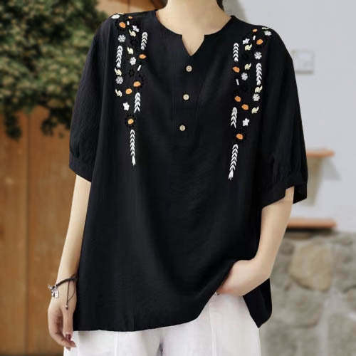 Cute Embroidered Ladies Top