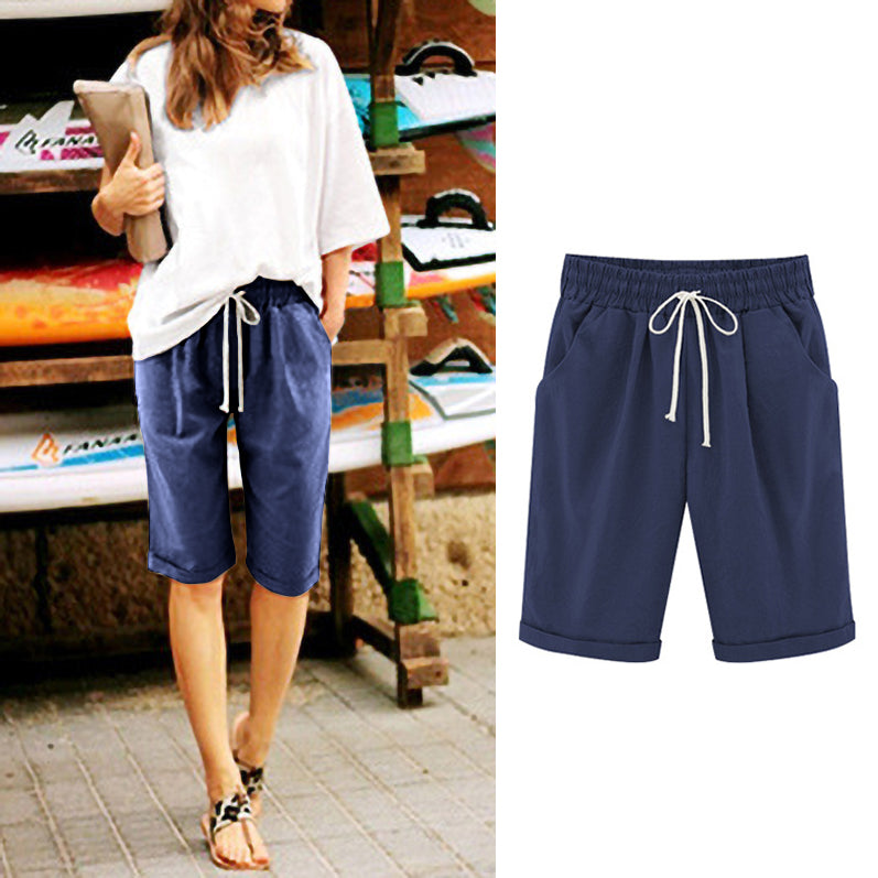 Casual Solid Color Women'S Shorts