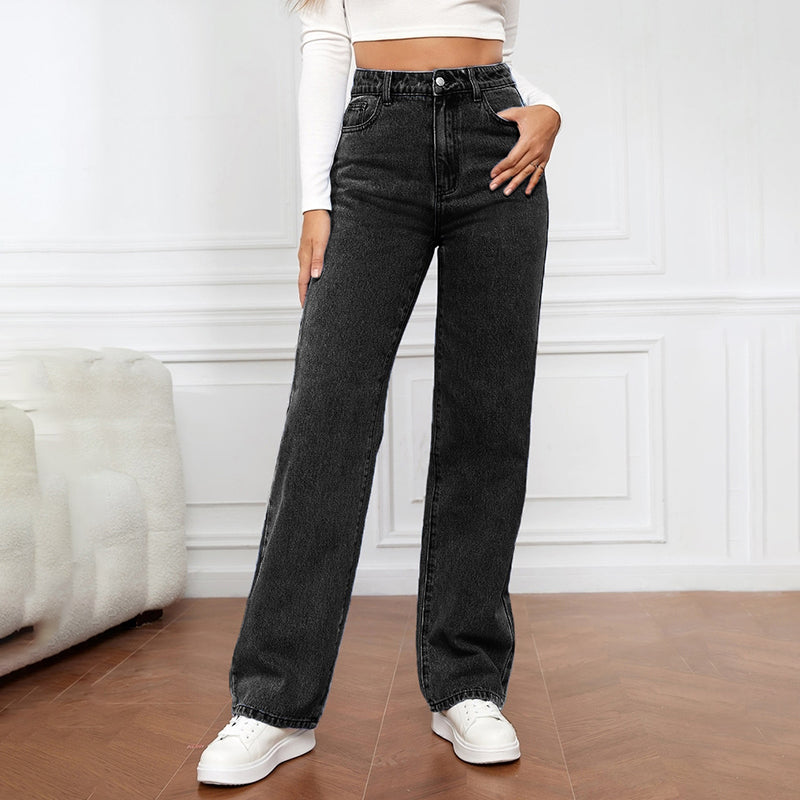 Stretch Fashion Women's Straight Leg Jeans