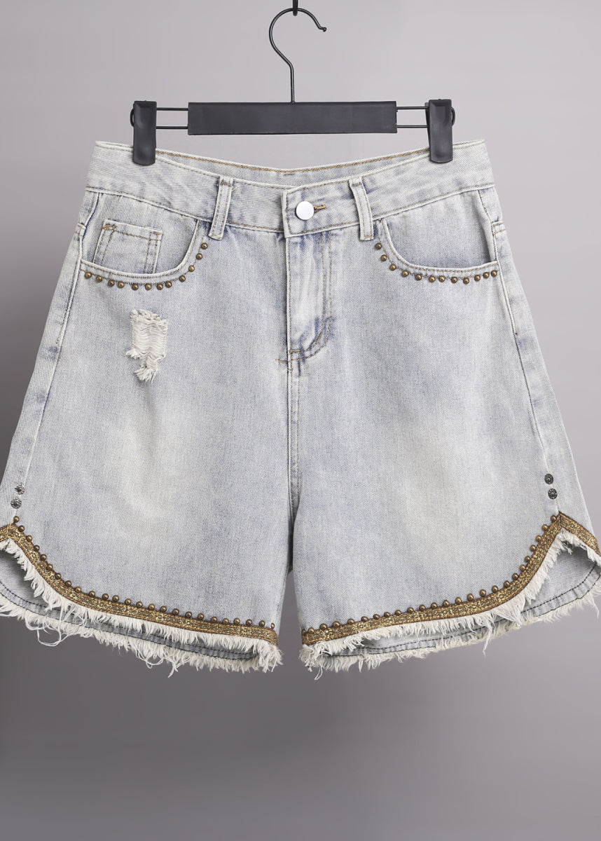 Iconic Impulse Ripped Raw Hem Denim Shorts
